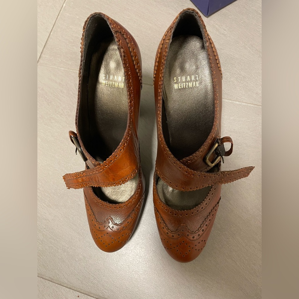 Like New| Stuart Weitzman Retro Brogue Leather Ma… - image 3